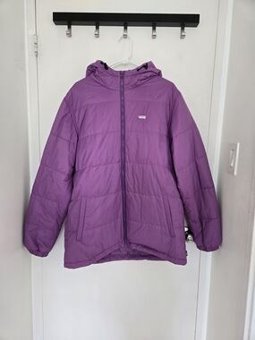 Vans Purple Hooded Puffer Jacket